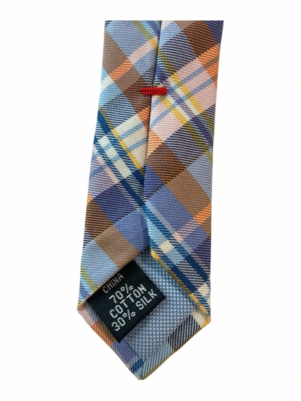 Tommy Hilfiger Plaid Silk Cotton Tie Men Accessories